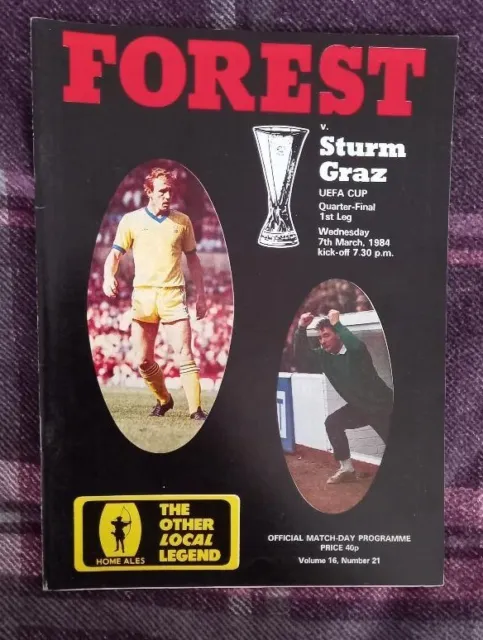 1983/84 UEFA Cup Quarter Final - NOTTINGHAM FOREST v. STURM GRAZ