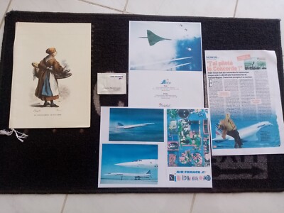 collection tapisserie Aller-retour rare Oct 1986 2 MENU CONCORDE 