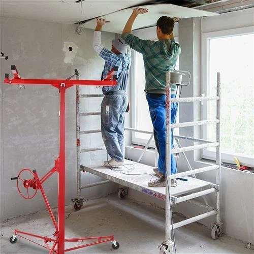 16' Drywall Panel Lifter Hoist Jack Rolling Caster Lockable DIY Tool Heavy-duty