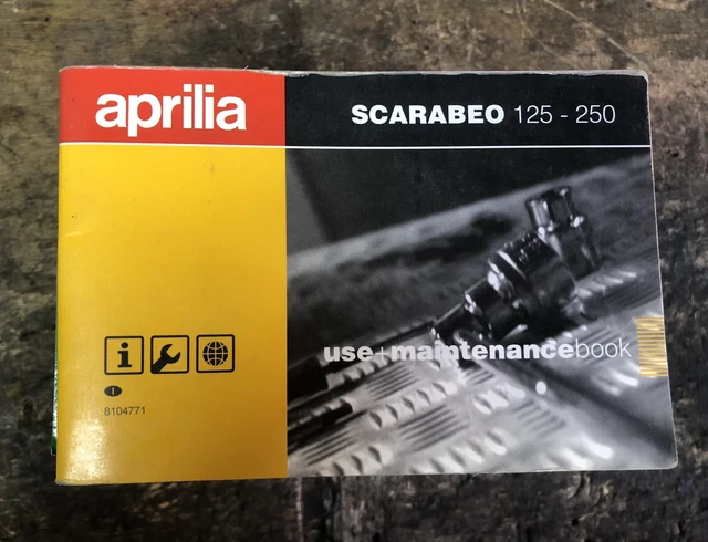 libretto uso e manutenzione Aprilia Scarabeo 125 250