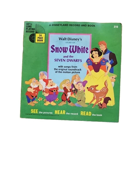WALT DISNEYS STORY Of Snow White And The Seven Dwarfs Record And Book ...