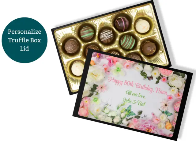 Regalo de cumpleaños para mujeres, caja de regalo de chocolate, chocolate oscuro, trufas de chocolate