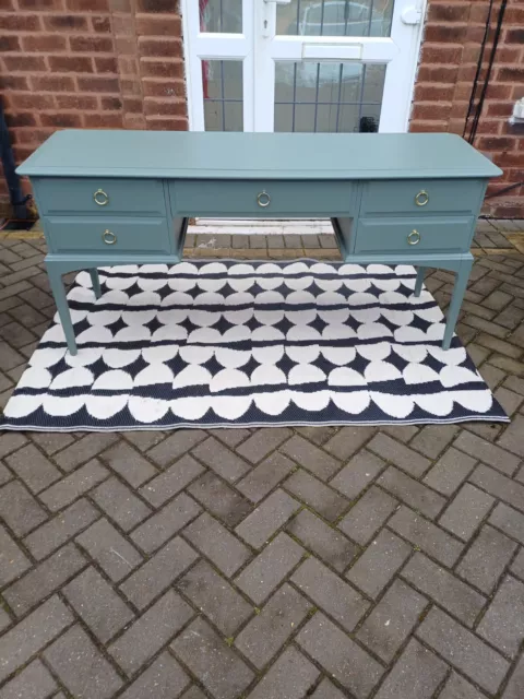 Vintage Upcycled Sage Green Stag Minstrel Dressing Table Desk Can Deliver