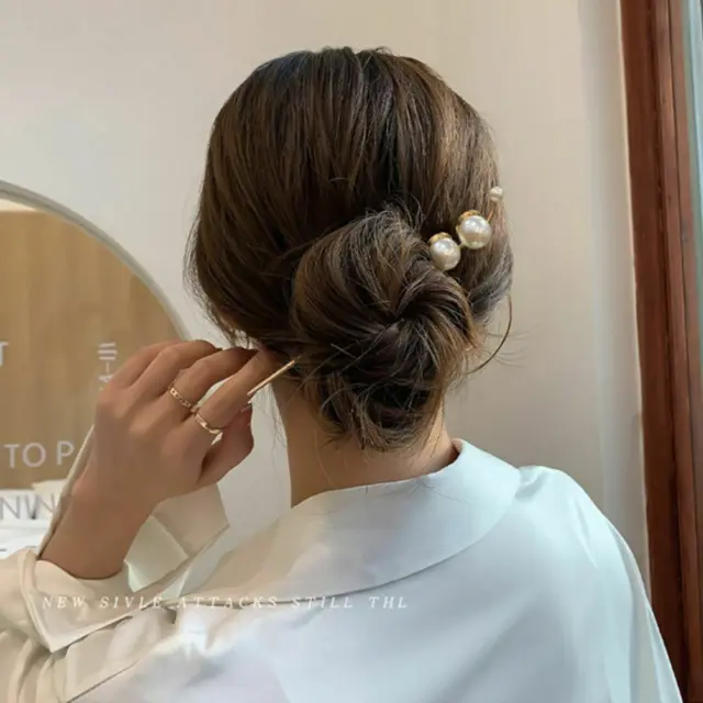 Women Hair Accessories Hairstyle Design Tool Korean Hairpin Pearl Hair Stick