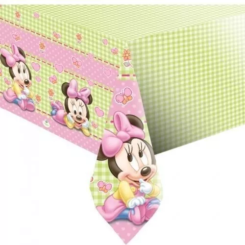 Tovaglia MINNIE BABY in plastica monouso 120x180 cm -Festa Party Compleanno