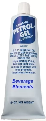 Food Grade Edible Lubricant Lube - Homebrew Beer & Soda Kegs 4 oz NSF Approveved