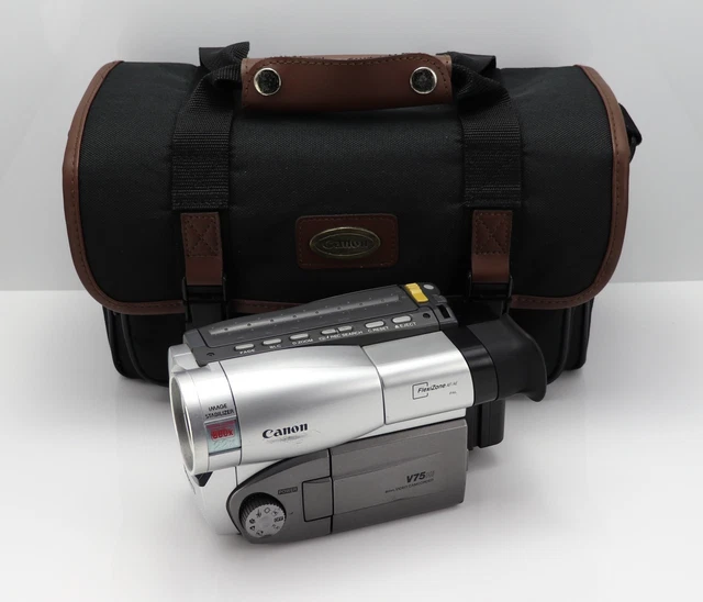CANON V75HI CAMCORDER ANALOGUE VIDEO-8 HI-8 TAPE 8MM VIDEO CAMERA £89. ...