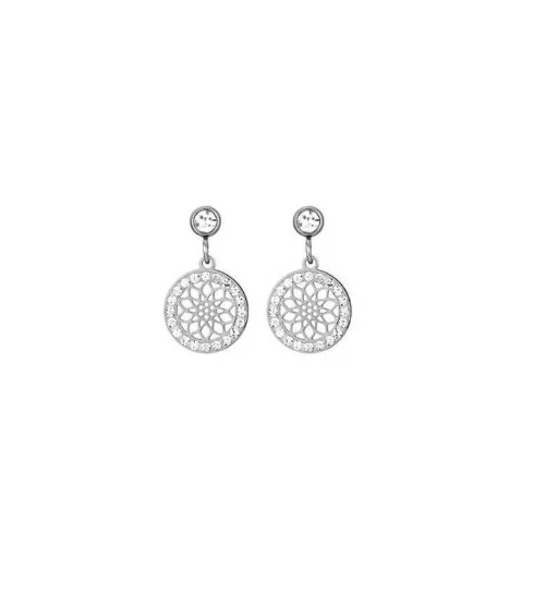 Orecchini A Barra Placcati Argento Con Cristalli Zircondia - Eleganti E Moderni