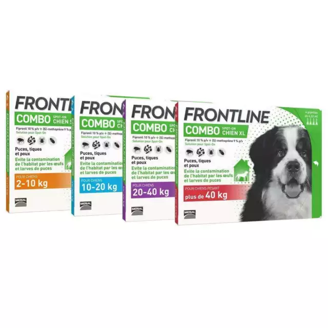 FRONTLINE COMBO CANI ANTIPARASSITARI 2-10 10-20 20-40 oltre 40kg Spot-on dog/cat