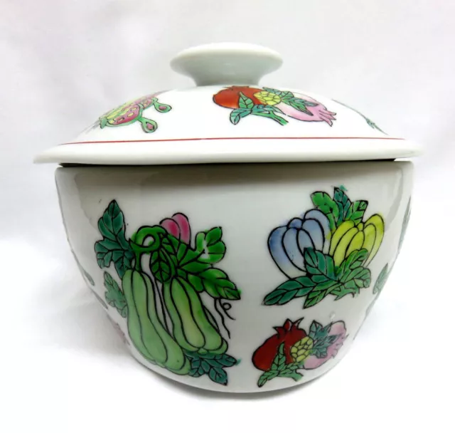 Chinese Porcelain Covered Rice Bowl Pot Tureen w/ Lid