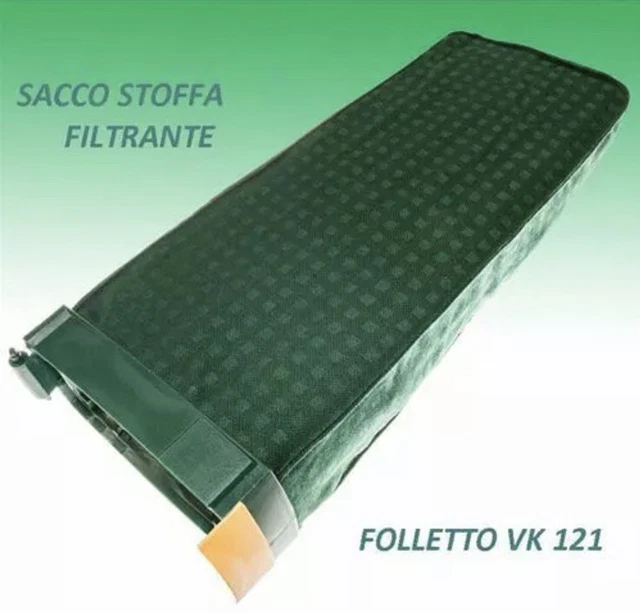 Vorwerk Folletto Gecasa Bocchettone Ghiera E Sacca Completa Per Aspirapolvere Folletto Vorwerk Vk122 (Stoffa Non Imbottita Folletto Aspirapolvere