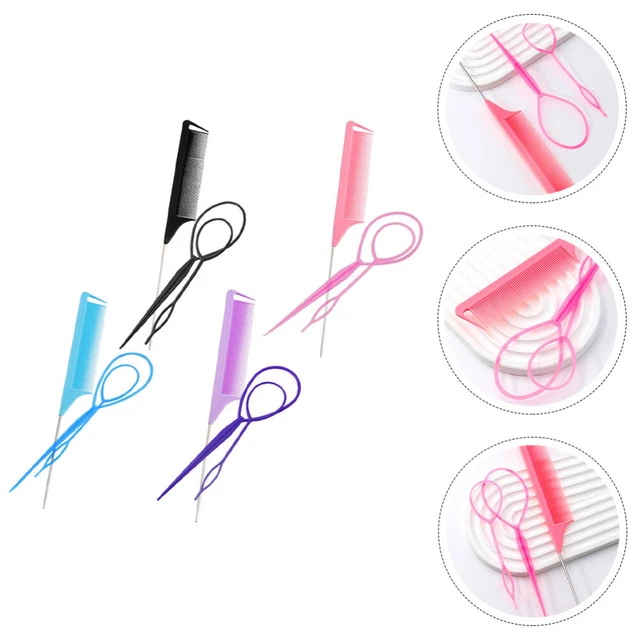 4 juegos de herramientas de trenzado de cabello herramientas de diseño de cabello hágalo usted mismo accesorios para el cabello cabello cabello