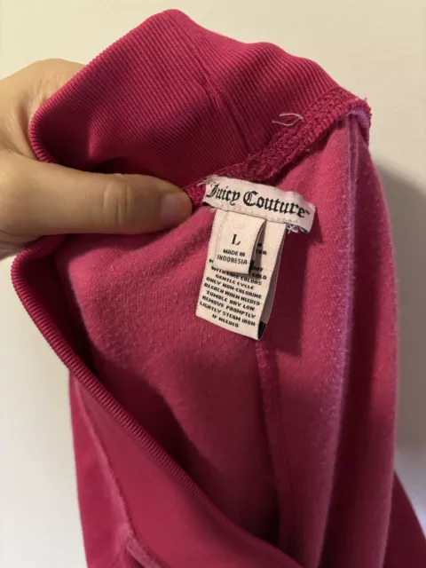 VINTAGE Y2K JUICY Couture Hot Pink Velour Track Pants L $35.00 - PicClick