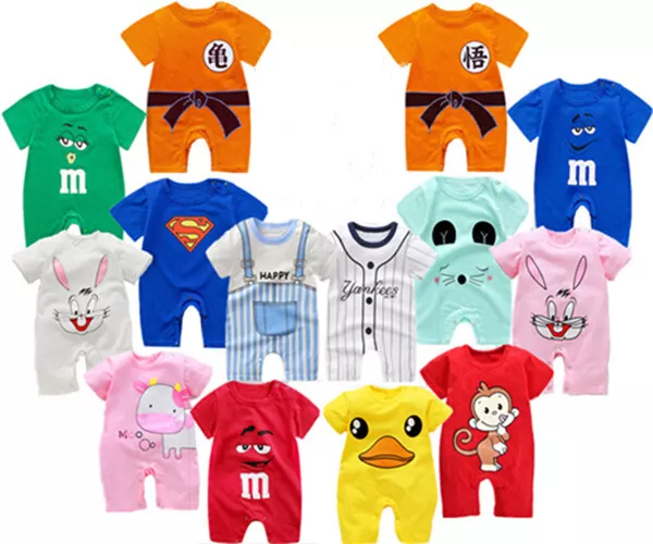 Newborn Infant Baby Boy Girl Kids Cotton Romper Jumpsuit Bodysuit Clothes Outfit