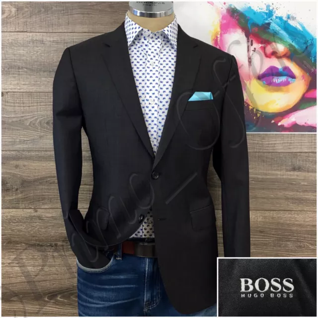 Hugo Boss Mens Blazer Sport Coat Two Button Casual Jacket Size 40R Wool The Jam