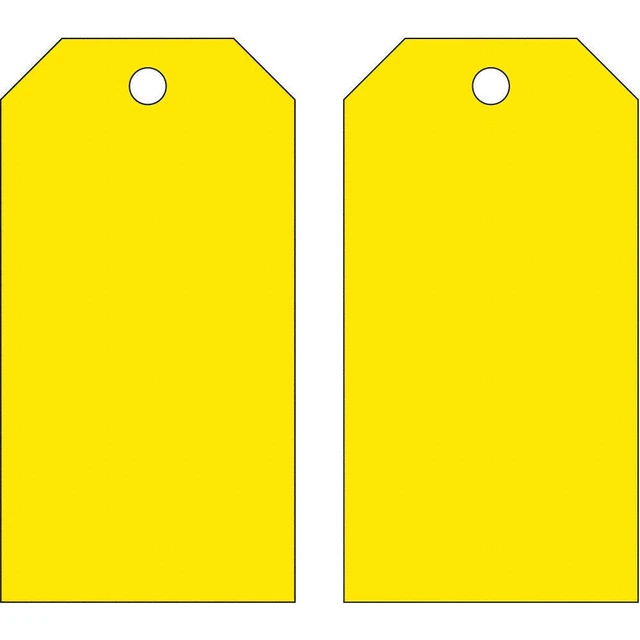 BRADY 65373 Blank Tag,Polyester,Colored,PK25