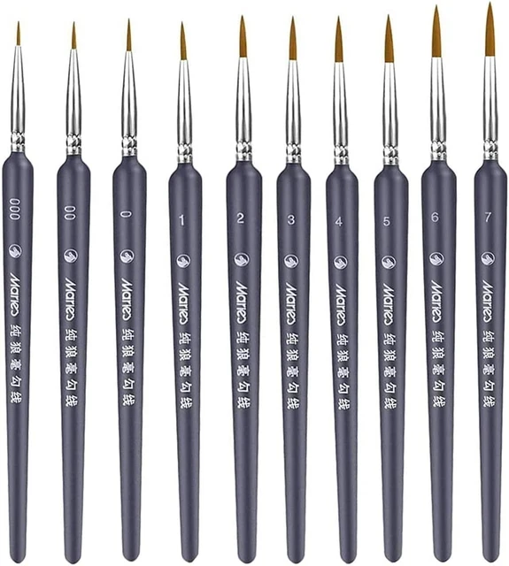 Set di Pennelli da Pittura Miniatura Pennelli Acquerello Perfetti per Ritocchi o