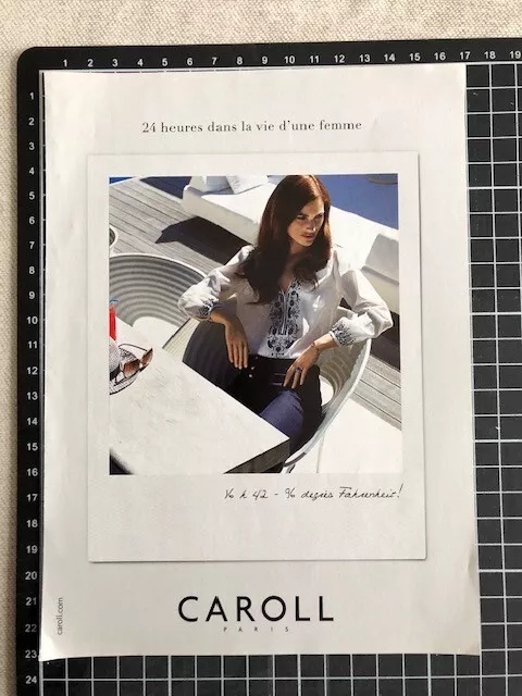 Publicité de presse de 2011- Page de Magazine-Caroll mode- French Ad.