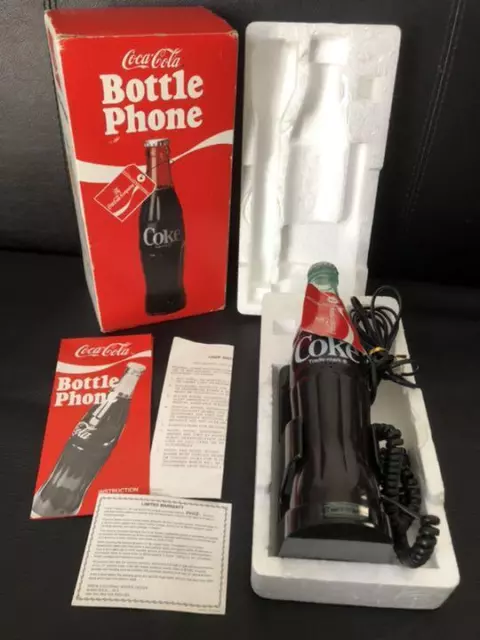 Vintage 1983 Coca-Cola Bottle Telephone American Sundries Collection interior