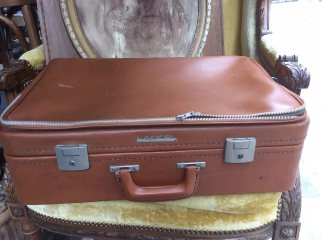 VALISE VINTAGE 1960 Lancel En Skai Simili Cuir EUR 89 00 PicClick FR
