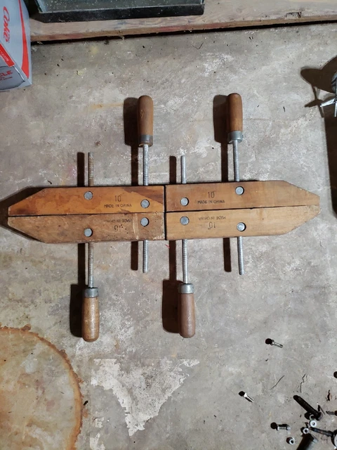 Wood Clamp 10" Woodworking Adjustable Wooden Clamps Set Of Two