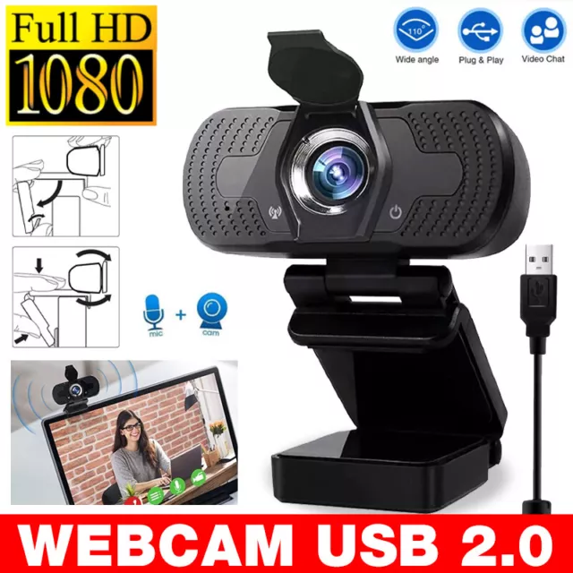 1080P Webcam Full HD USB 2.0 For PC Desktop Laptop Web Camera with Microphone AU