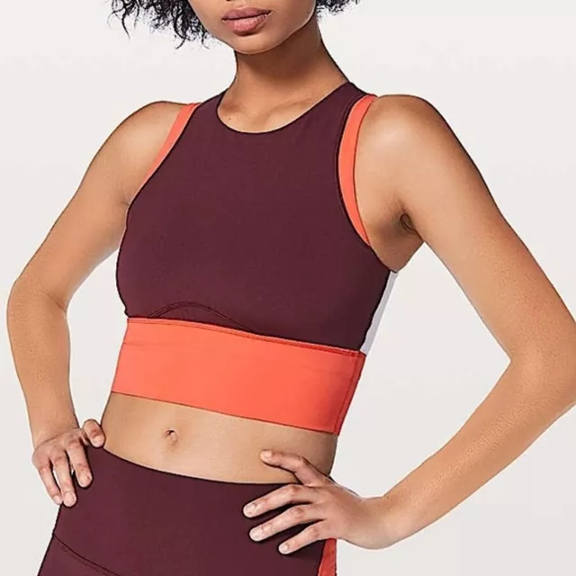 LULULEMON KICK SWERVE Sweat Bra Crop Top Size 12 £38.05 - PicClick UK