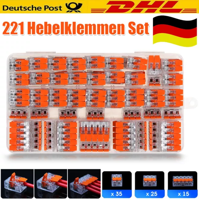 75x für Wago Klemmen WegeKlemme mit Hebel 221-412/221-413/221-415 Hebelklemmen