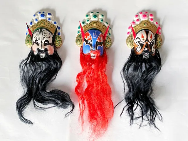 Set of 3 Chinese Beijing Peking Opera Mask Wall Decor