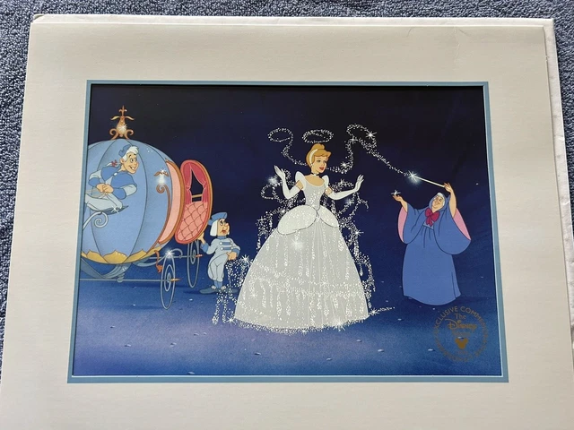 WALT DISNEY S CINDERELLA 2 Set Of 5 Lithographs Prints In Original 