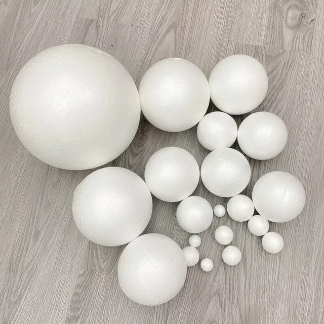10/50/100Pcs Foam Balls Round White Polystyrene Sphere Art Craft Diameter 1-10cm