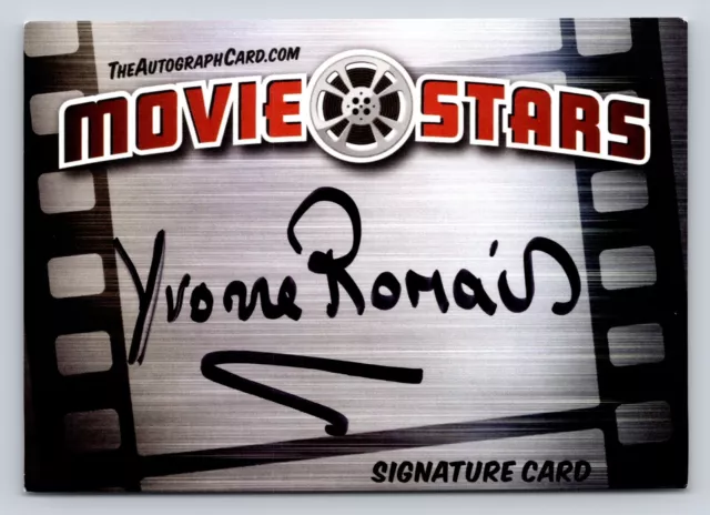 Yvonne Romain Authentic Autographed Signed Legendary Movie Stars Signature Card