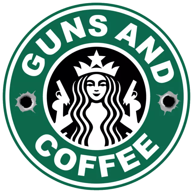 Guns and Coffee NRA Second Amendment Sticker Laptop Bumper Decal #RS4