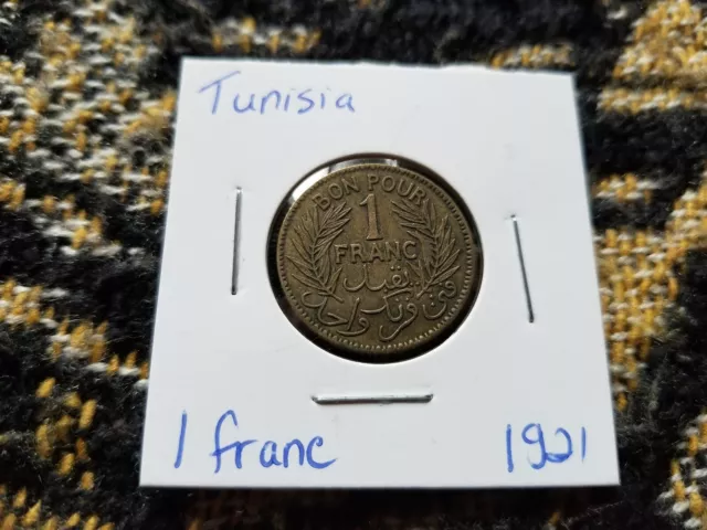 Tunisia 1 Franc 1921 Circulated