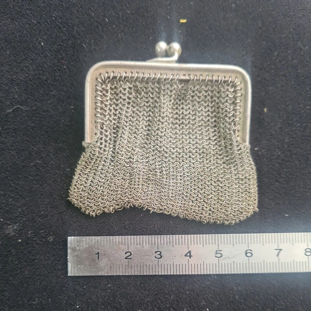 PORTE MONNAIE BOURSE EN ARGENT POINCON DU XIXème antic wallet