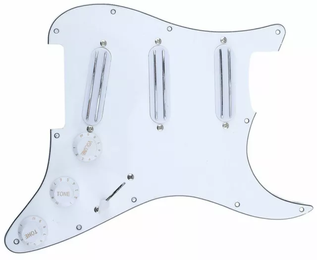 New Pickguard Loaded STRATOCASTER 3 Hot Rails - 9,3k - White for Guitar STRAT