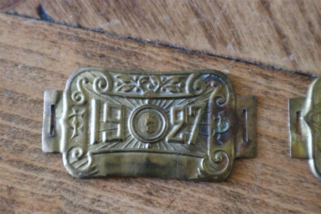 Ancienne Plaque Fiscale Vélo - Taxe Impôt Sur Vélocipèdes, Année 1899, Collection