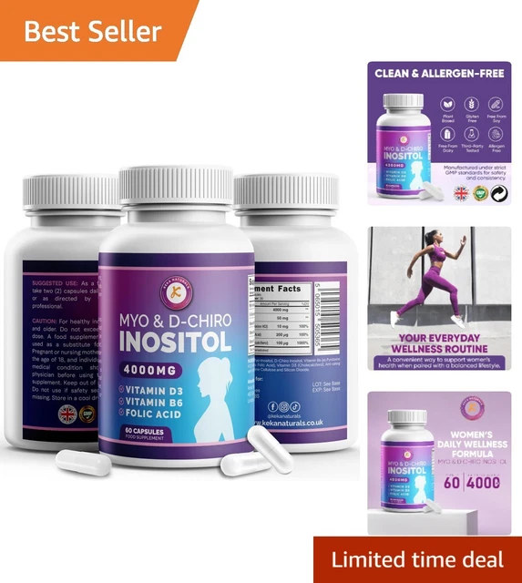 60-CAPSULE WOMEN'S WELLNESS Formula with Myo & D-Chiro Inositol ...