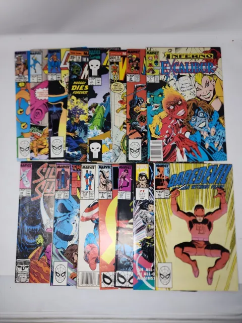 Vintage Marvel Comics LOT of 15 - Avengers, Punisher, Daredevil, & MORE