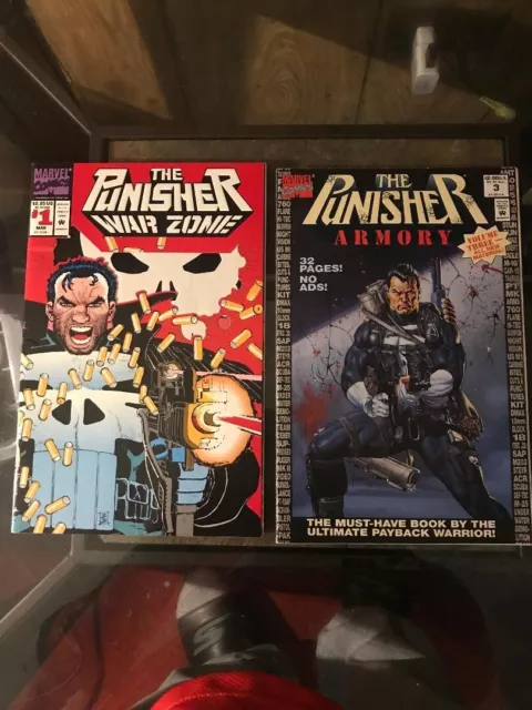 Marvel Comics The Punisher #1 War Zone, #3 The Armory (1992) (High Grade)