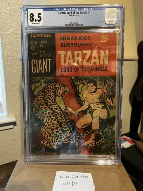 Tarzan Lord of the Jungle #1 * CGC 8.5 * VF+ * 1965 Silver Age Gold Key Comics!