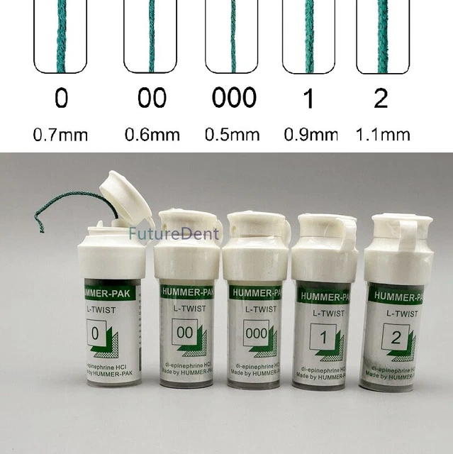 2pcs Dental Disposable Thread Gingival Retraction Cord Knitted Cotton Gum Line