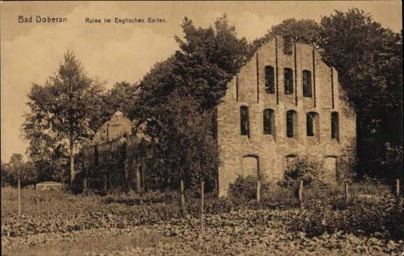 Ak Bad Doberan Mecklenburg, Ruine im Englischen Garten - 10663818