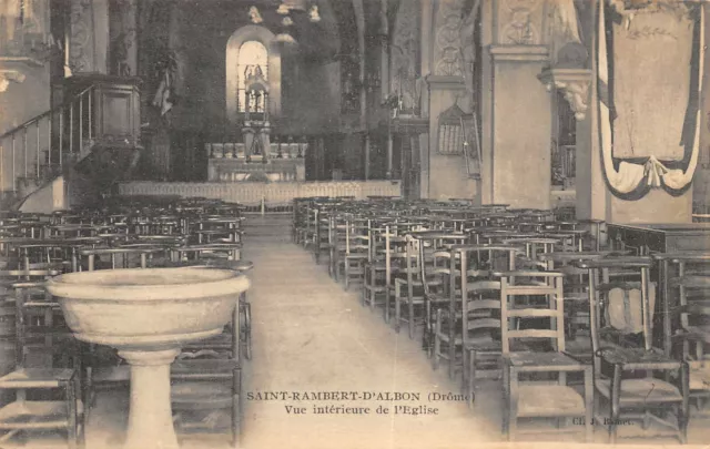 Cpa 26 Saint Rambert D'albon Interieur De L'eglise