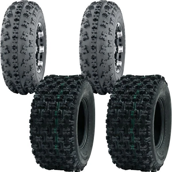 (All 4 Tires) 21x7-10 & 20x10-9 NEW Ocelot P357, P348 ATV Tire Set