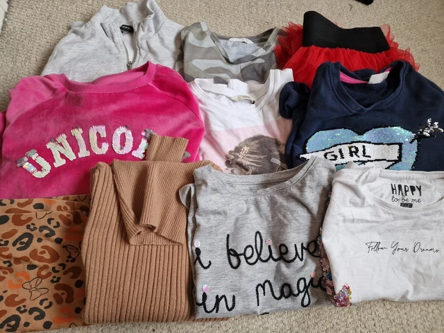 Girls Clothes Bundle Age 9-10 Years Tops Jumpers Shorts