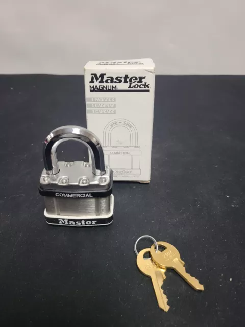 Master Lock M5kasts Padlock, Keyed Alike, Standard Shackle, Square Stainless New