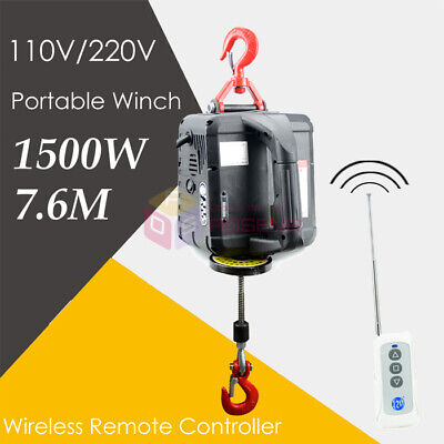 110V/220V portátil para el hogar Cabrestante eléctrico Torno de cuerda de control remoto inalámbrico