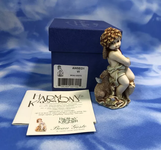 AS IS V1 Harmony Kingdom "Beau Geste" Angel Box Figurine ANSE01 NIB