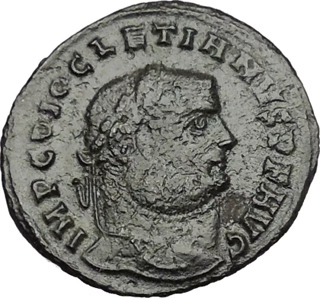 DIOCLETIAN 300AD Alexandria Big Ancient  Roman Coin Genius Protection i51202